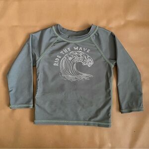 Rylee + Cru Baby Ride the Wave Rashguard Fern Green 18-24M